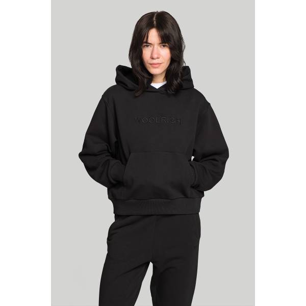  Худи Woolrich LOGO FLEECE HOODIE Мануфактура outlet village 