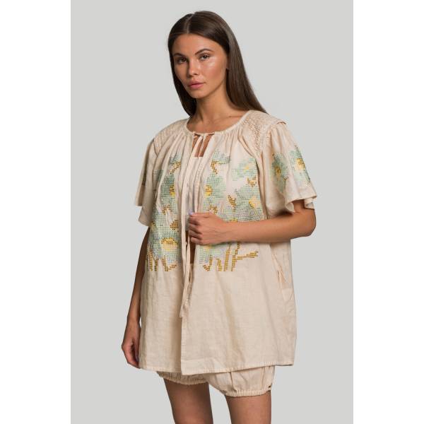  Платье Innika Choo MINI SMOCK BISCUIT Мануфактура outlet village 