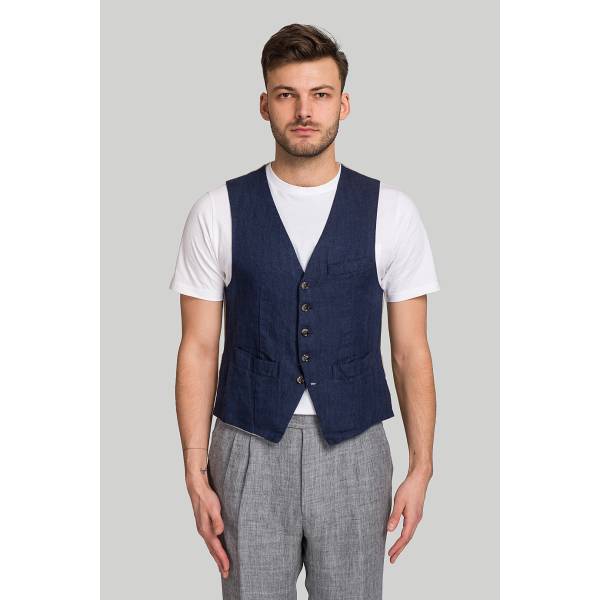  жилет MAN 1924 из льна Мануфактура outlet village 